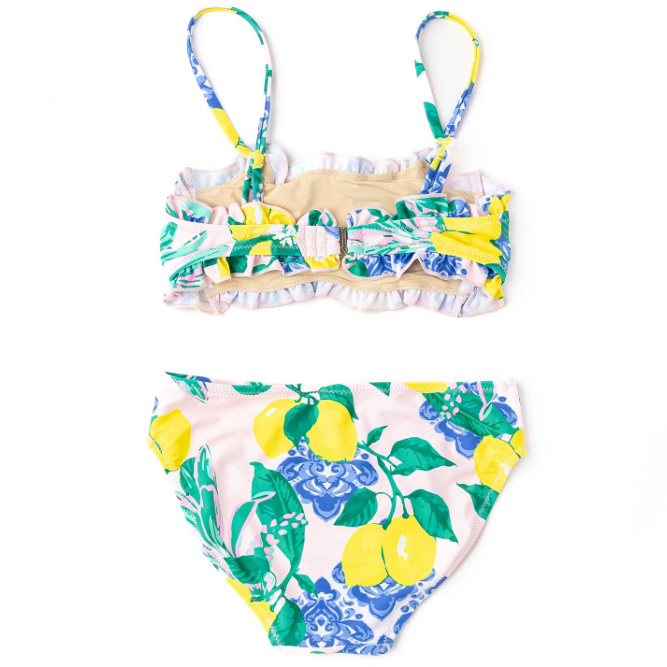 Shade Critters Santorini Citrus Smocked Two Piece Swimsuit