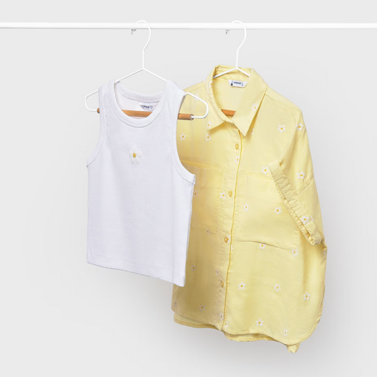 Mayoral Tween Yellow Daisy 2 Piece Top