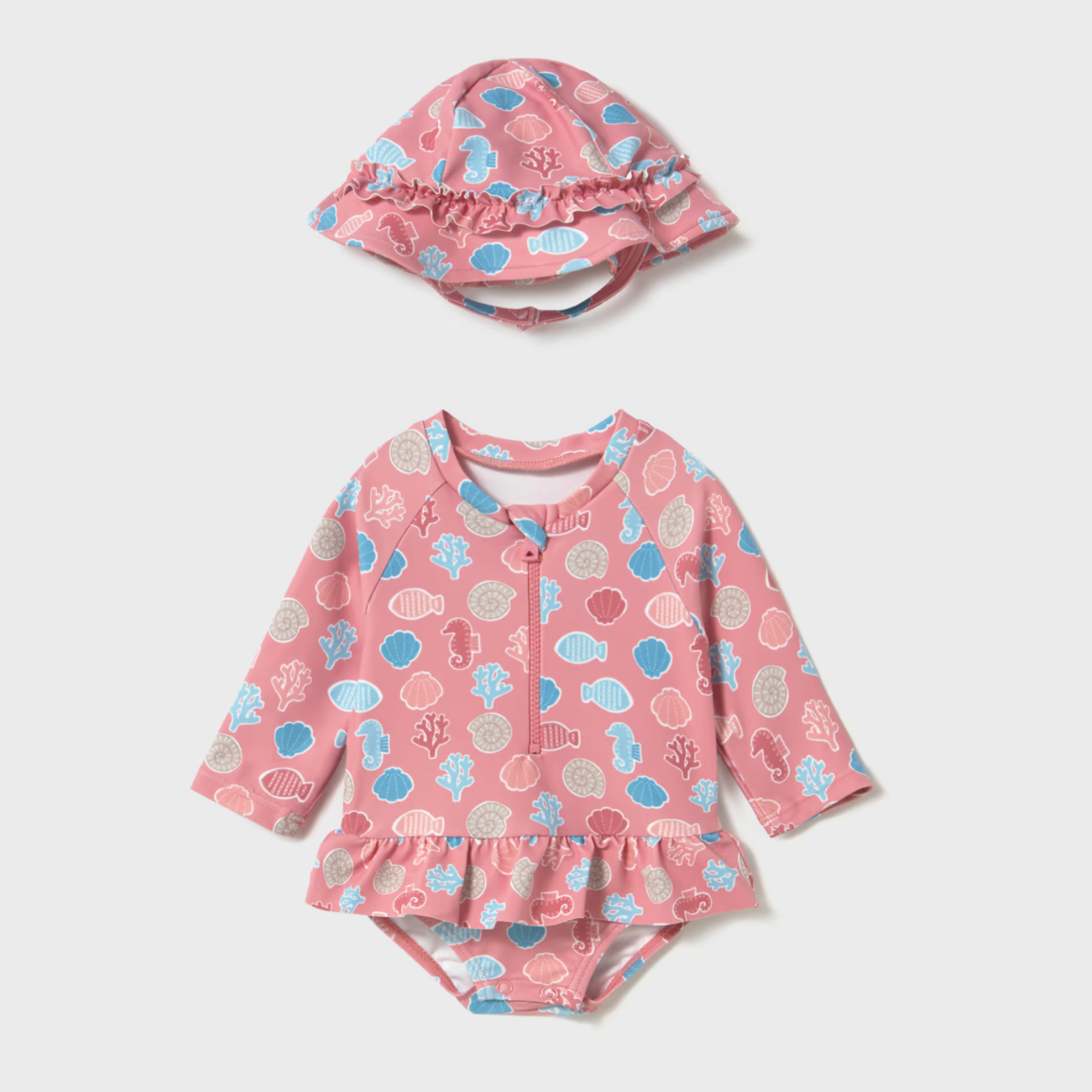 Mayoral Baby Girl Pink Shell Swimsuit