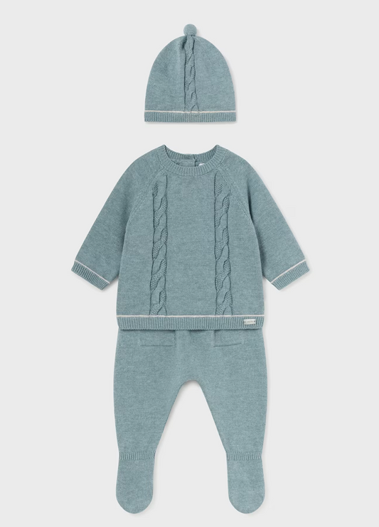 Mayoral Baby Boy Slate Blue Sweater Set