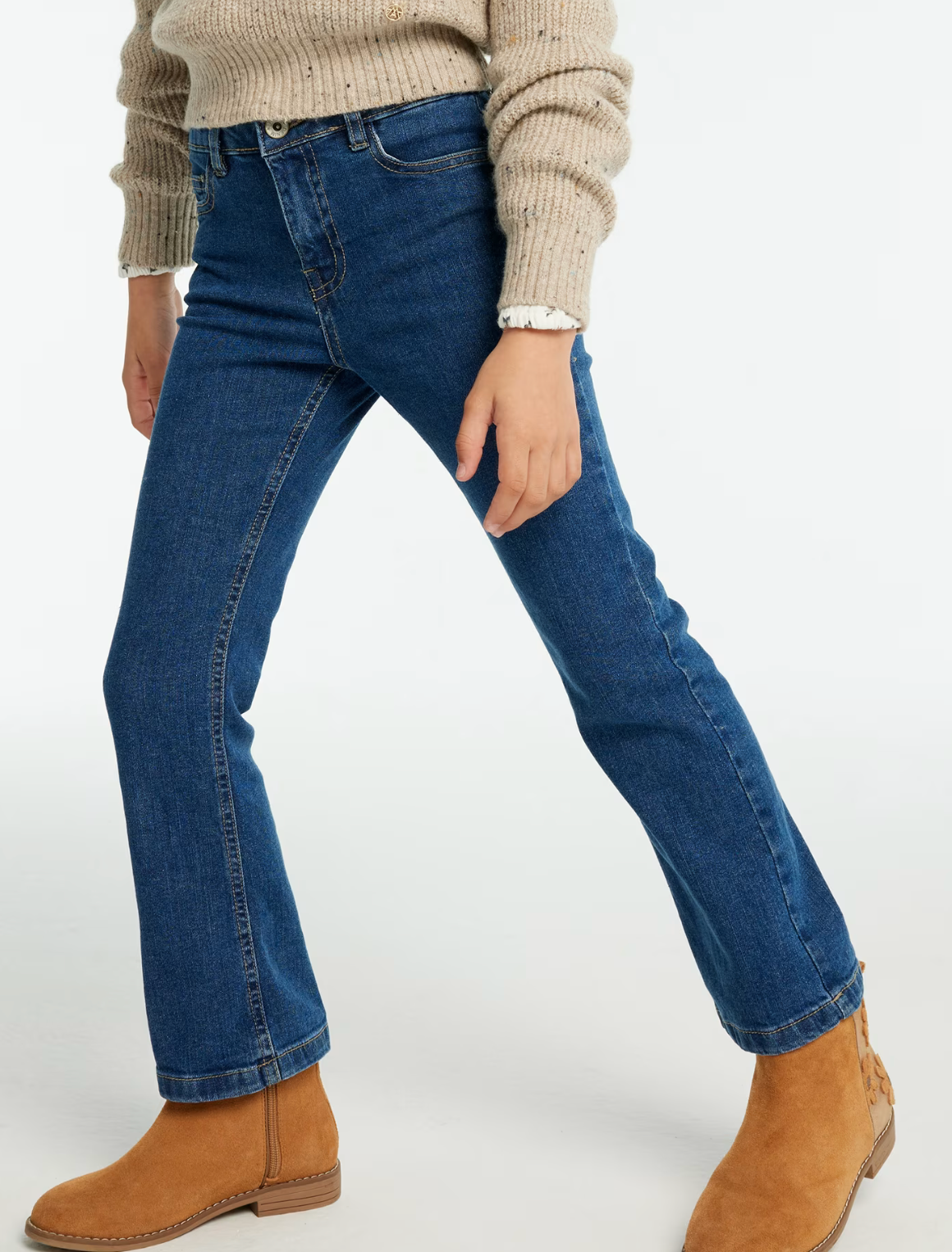 Mayoral Tween Medium Wash Flared Jeans