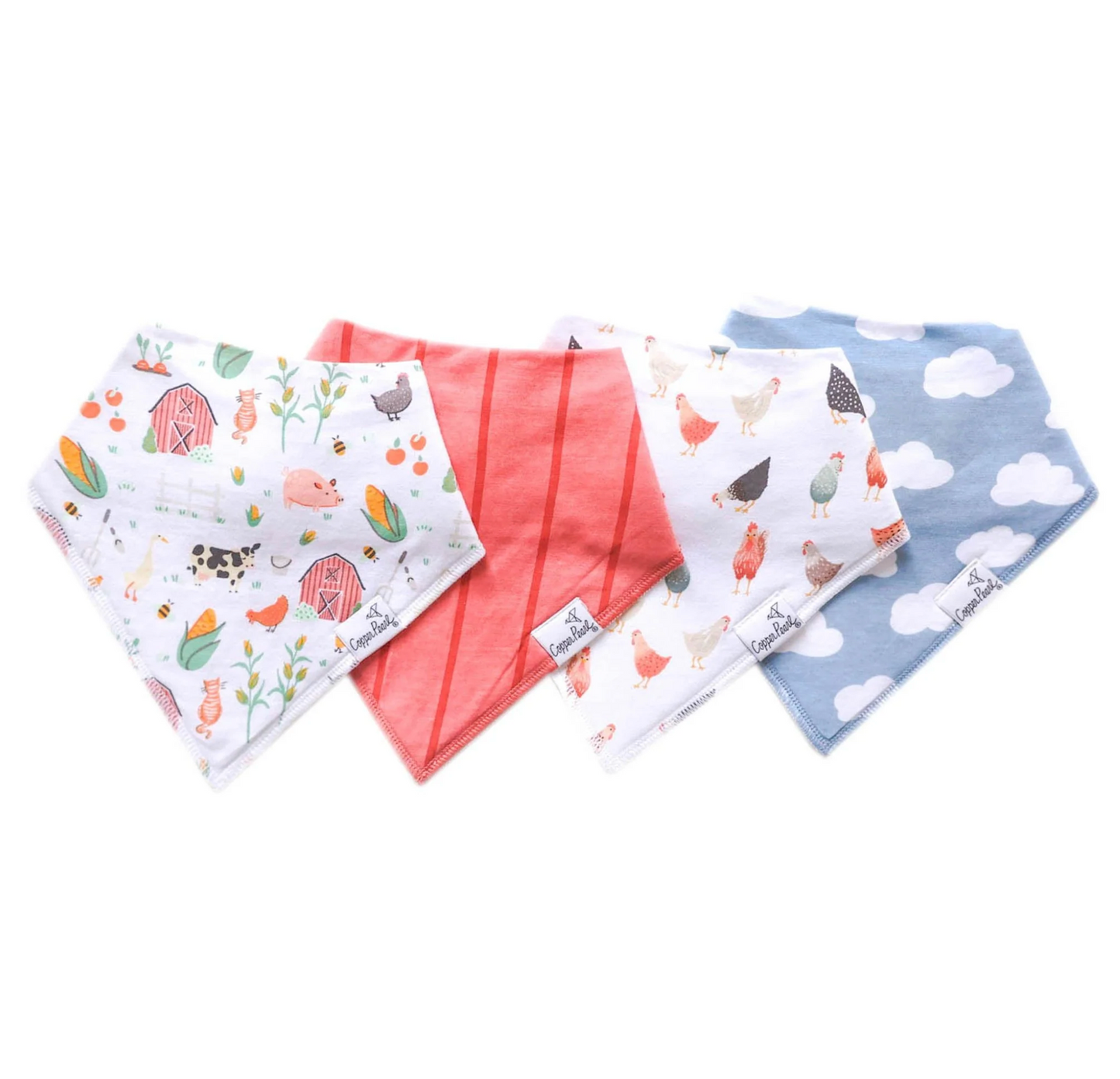 Copper Pearl Baby Bandana Bibs