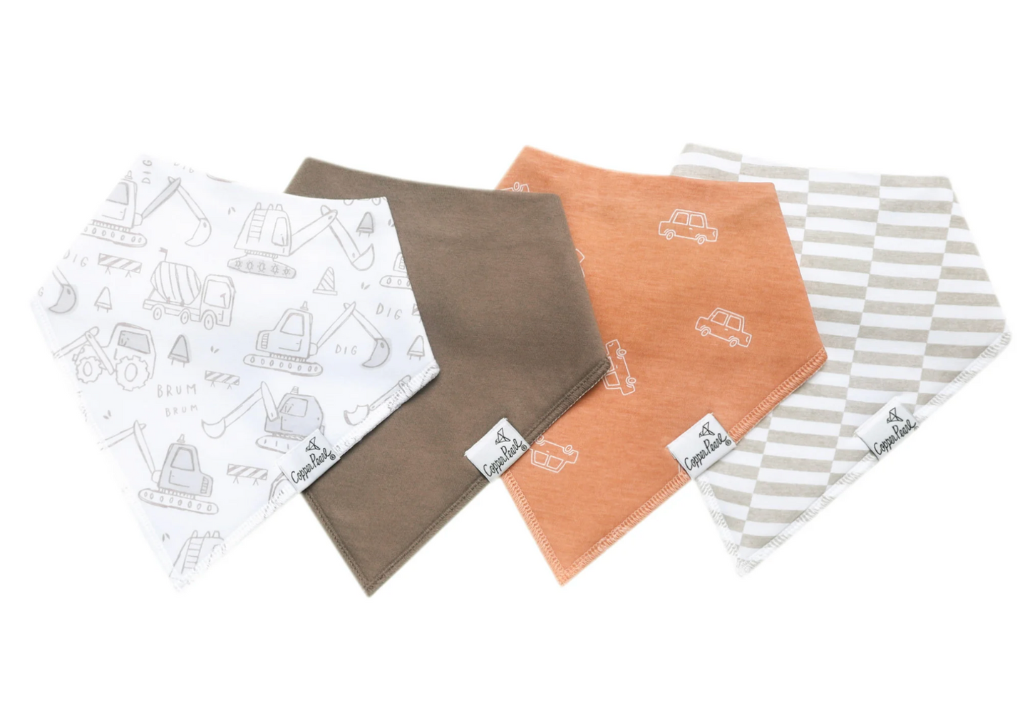 Copper Pearl Baby Bandana Bibs