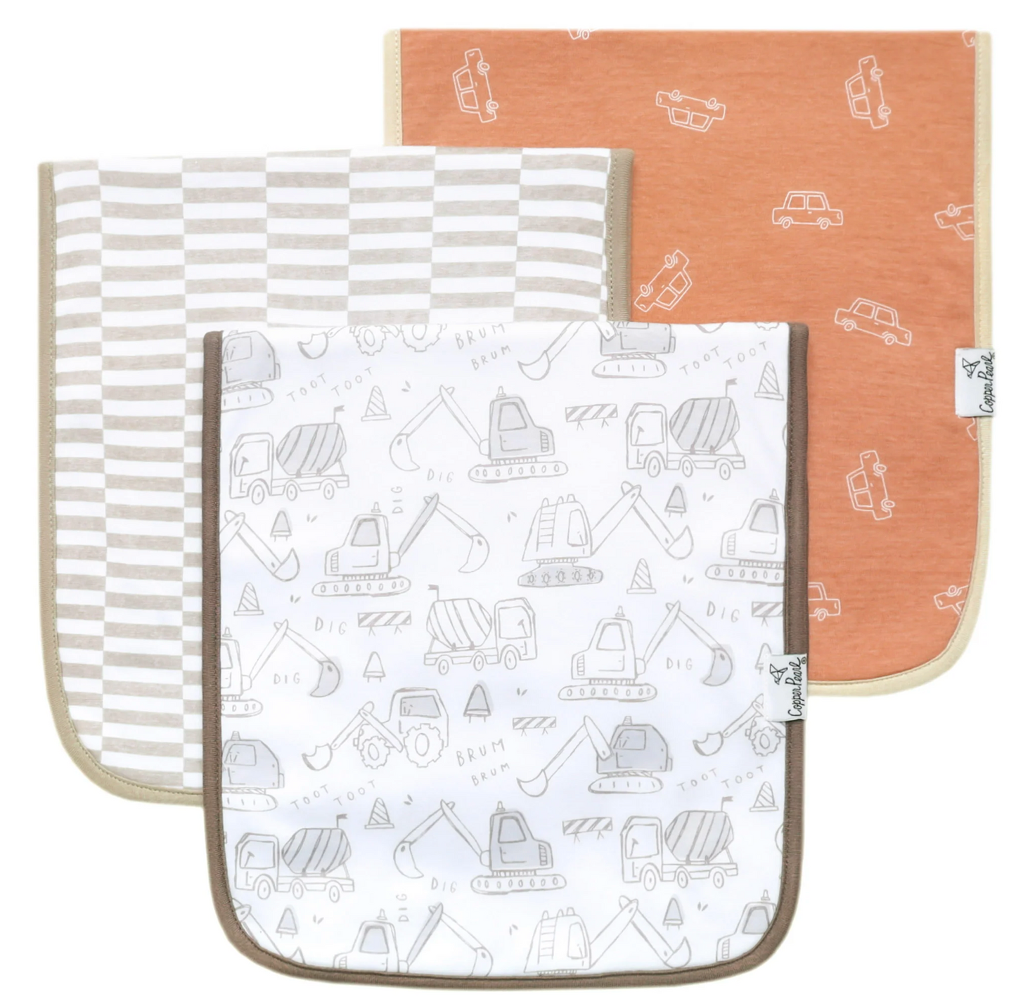 Copper Pearl Premium Burp Cloths