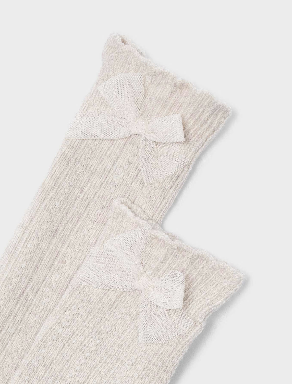 Mayoral Girl Oatmeal Knee High Socks