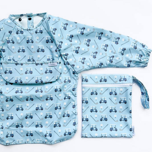Calla & Friends Golf Blue Grayson Long Sleeve Bib