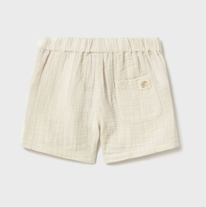 Mayoral Baby Boy Ivory Gauze Shorts
