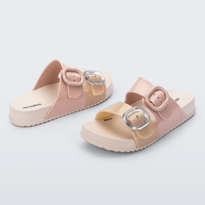 Mini Melissa Cozy Slide - Pink/Beige