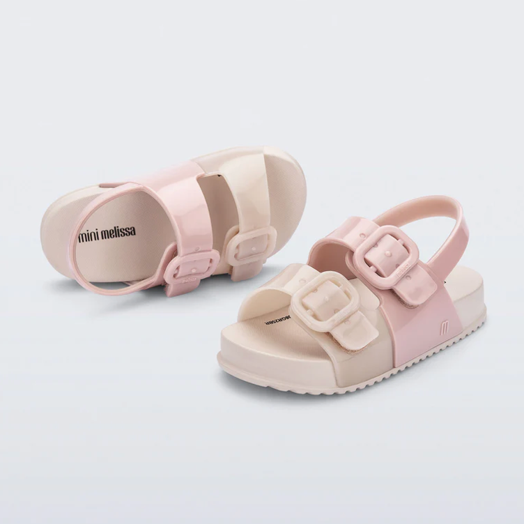 Mini Melissa Cozy Sandal - Pink/Beige