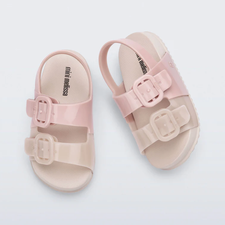 Mini Melissa Cozy Sandal - Pink/Beige