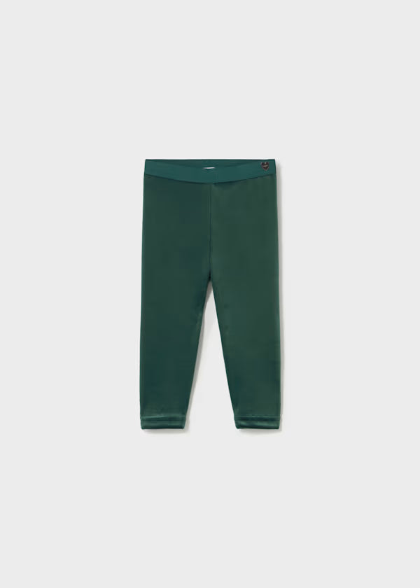 Mayoral Baby Green Velvet Leggings
