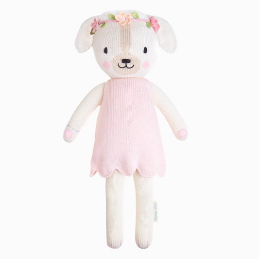 Cuddle + Kind Charlotte the dog hand-knit doll in 13-inch size