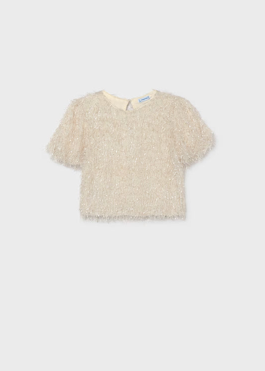 Mayoral Tween Oat Fringe Top