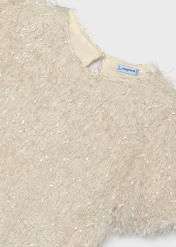 Mayoral Tween Oat Fringe Top