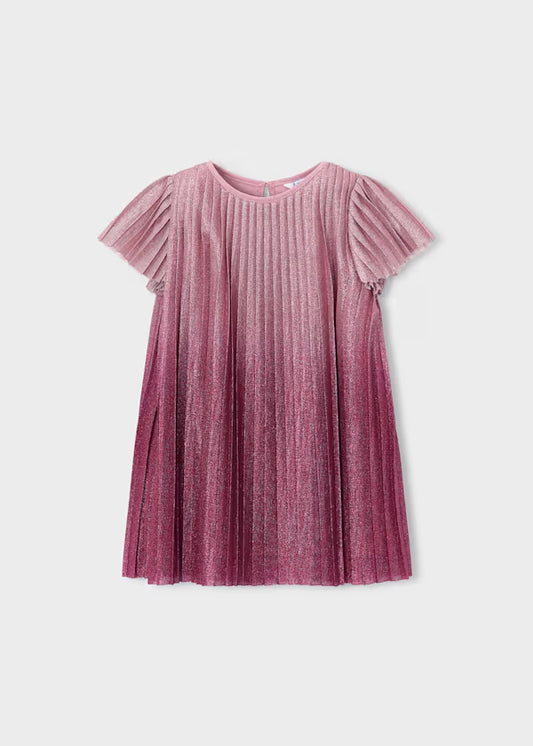 Mayoral Girl Pink Pleated Dress