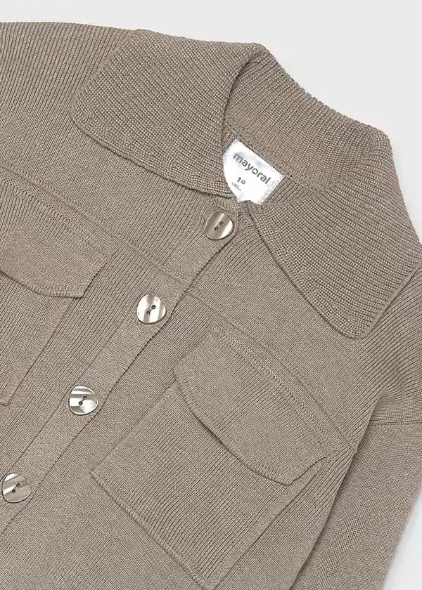 Mayoral Tween Brown Knit Jacket