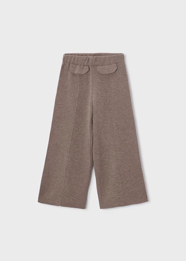 Mayoral Girl Brown Mix Wide Leg Knit Pants