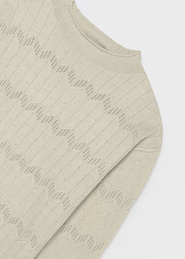 Mayoral Tween Cream Lace-Knit  Dress
