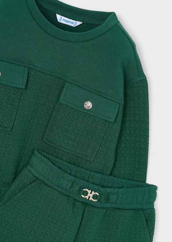 Mayoral Girls Green Sweatsuit