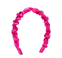 Wee Ones Shocking Pink SPK Crepe Satin Ruffled Headband