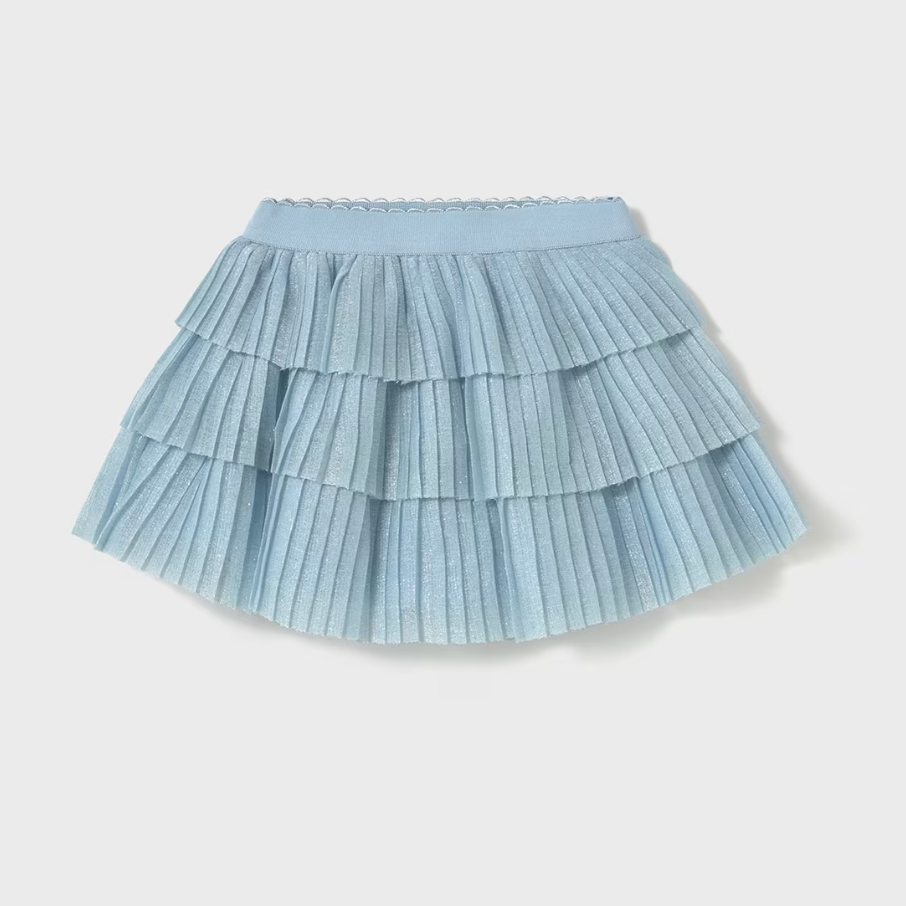 Girls blue sparkly tulle skirt with cotton lining