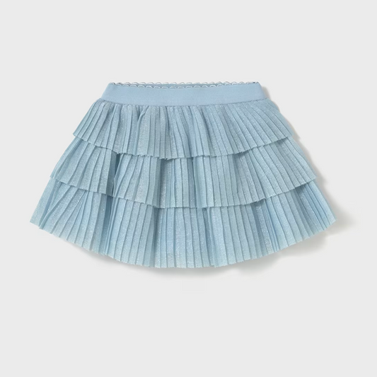 Girls blue sparkly tulle skirt with cotton lining