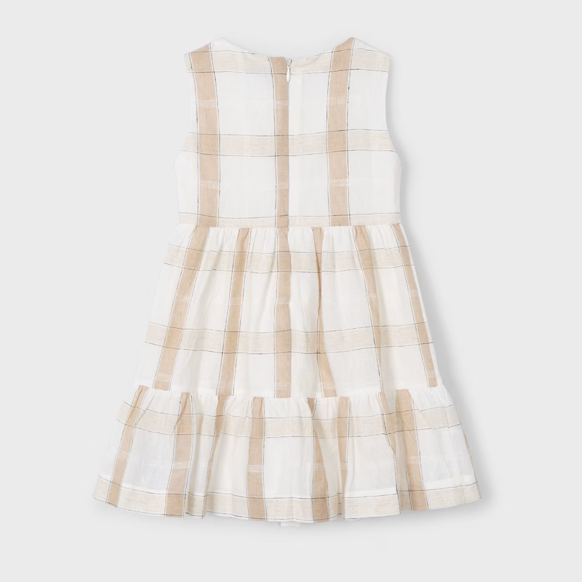 Mayoral girl's linen and cotton blend Nova dress in natural tones