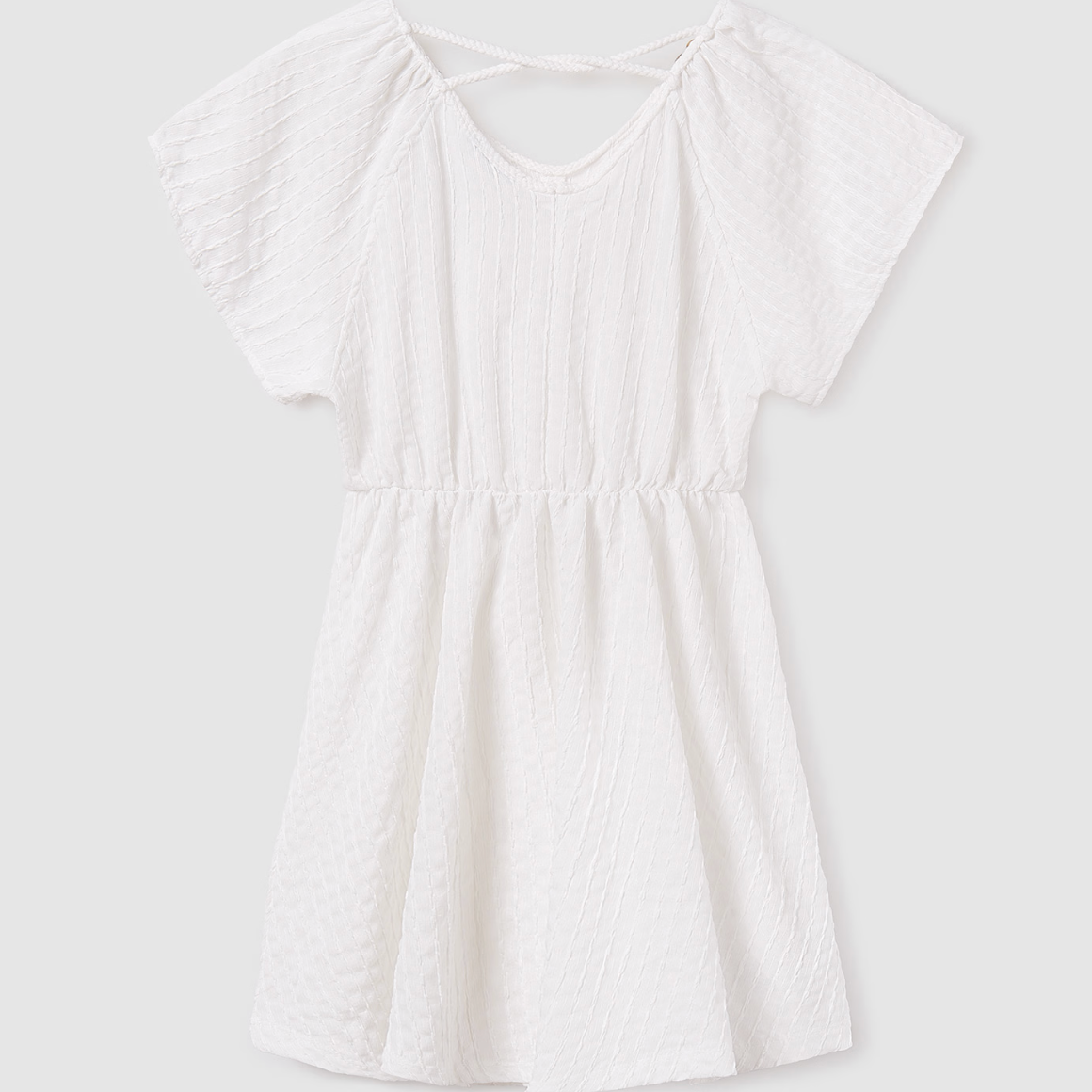 White lightweight tween girl swim cover up by Mayoral