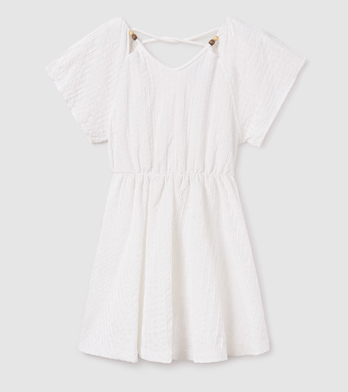 White lightweight tween girl swim cover up by Mayoral