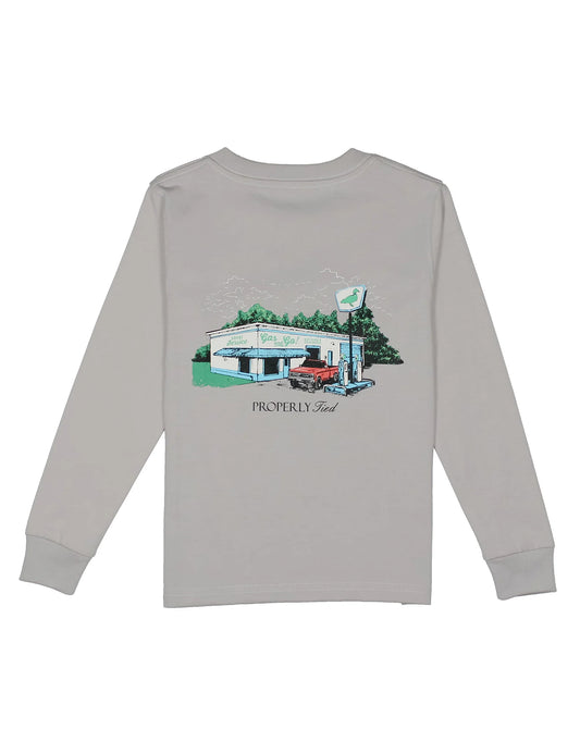 Properly Tied Service Station on Ice Grey