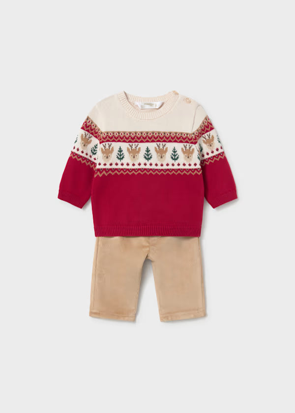Mayoral Baby Boy Reindeer Sweater Set