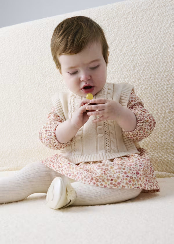 Mayoral Baby Floral Dress & Vest