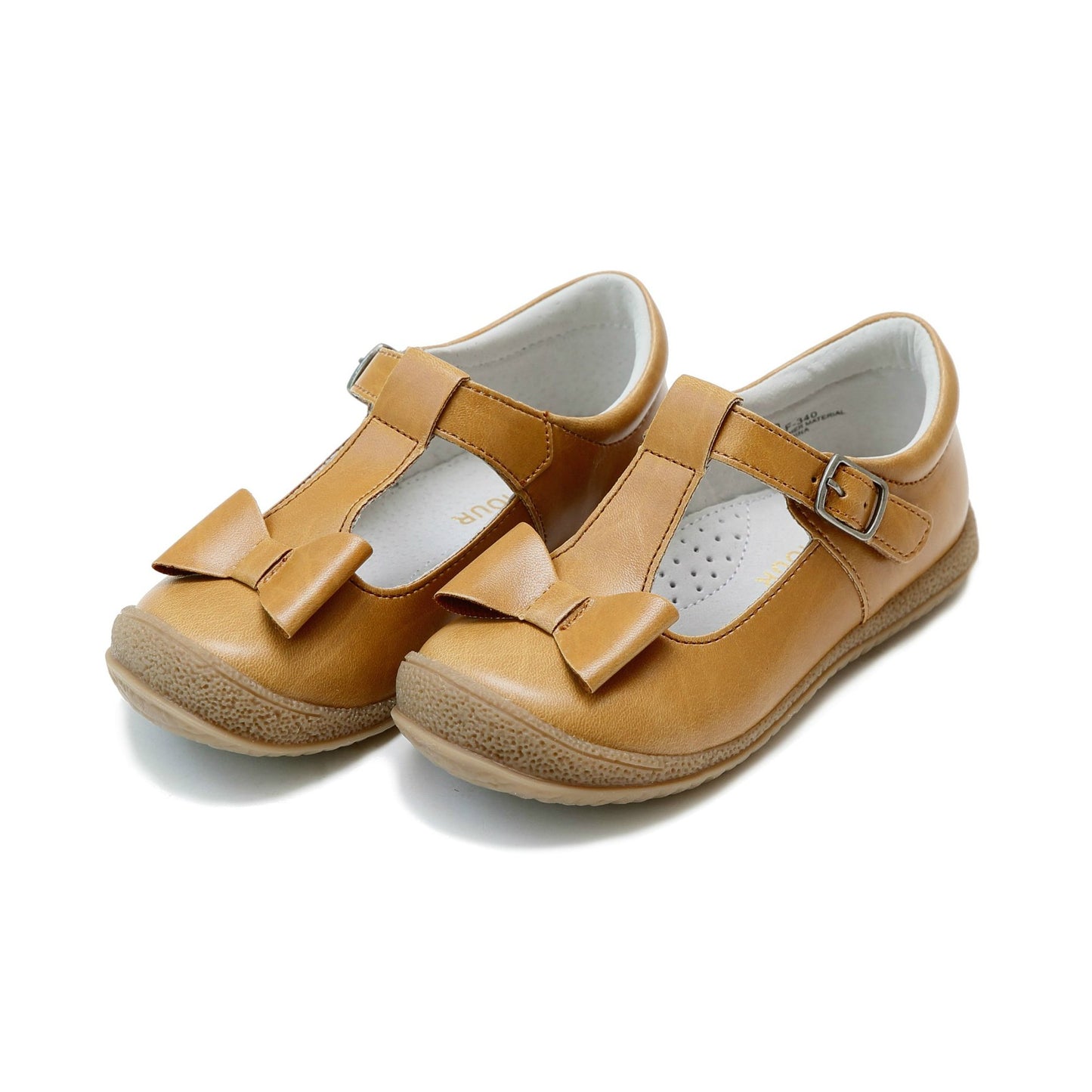 L'Amour Emma T-Strap Bow Mary Jane - Mustard
